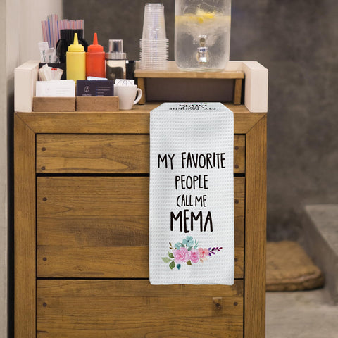 Tzhim Mema towel for kitchen cleanup and drying dishes.