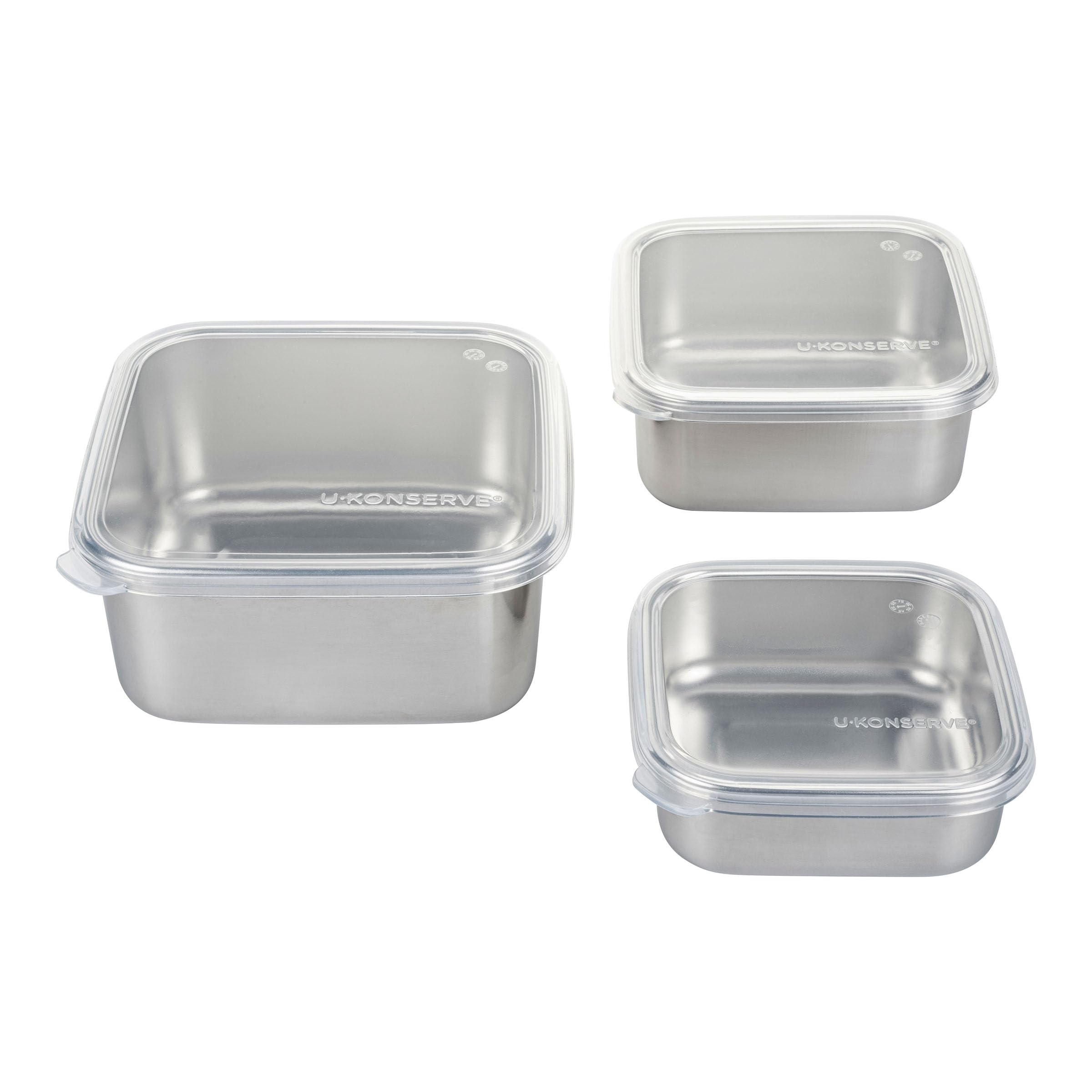 U Konserve 30oz nested-trio bento box ready for lunches and portions.