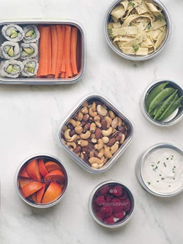 U Konserve dishwasher-safe stainless steel lunch container for easy cleanup.