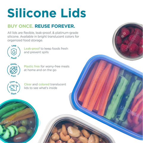 U Konserve nesting lunch containers save fridge space and simplify organization.
