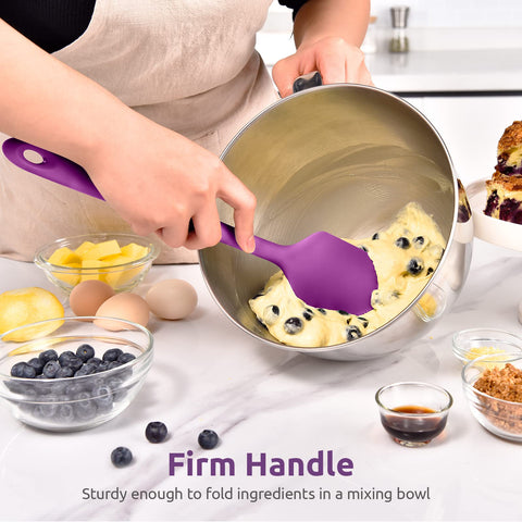 Ergonomic non-slip handle provides secure grip during busy cooking sessions.