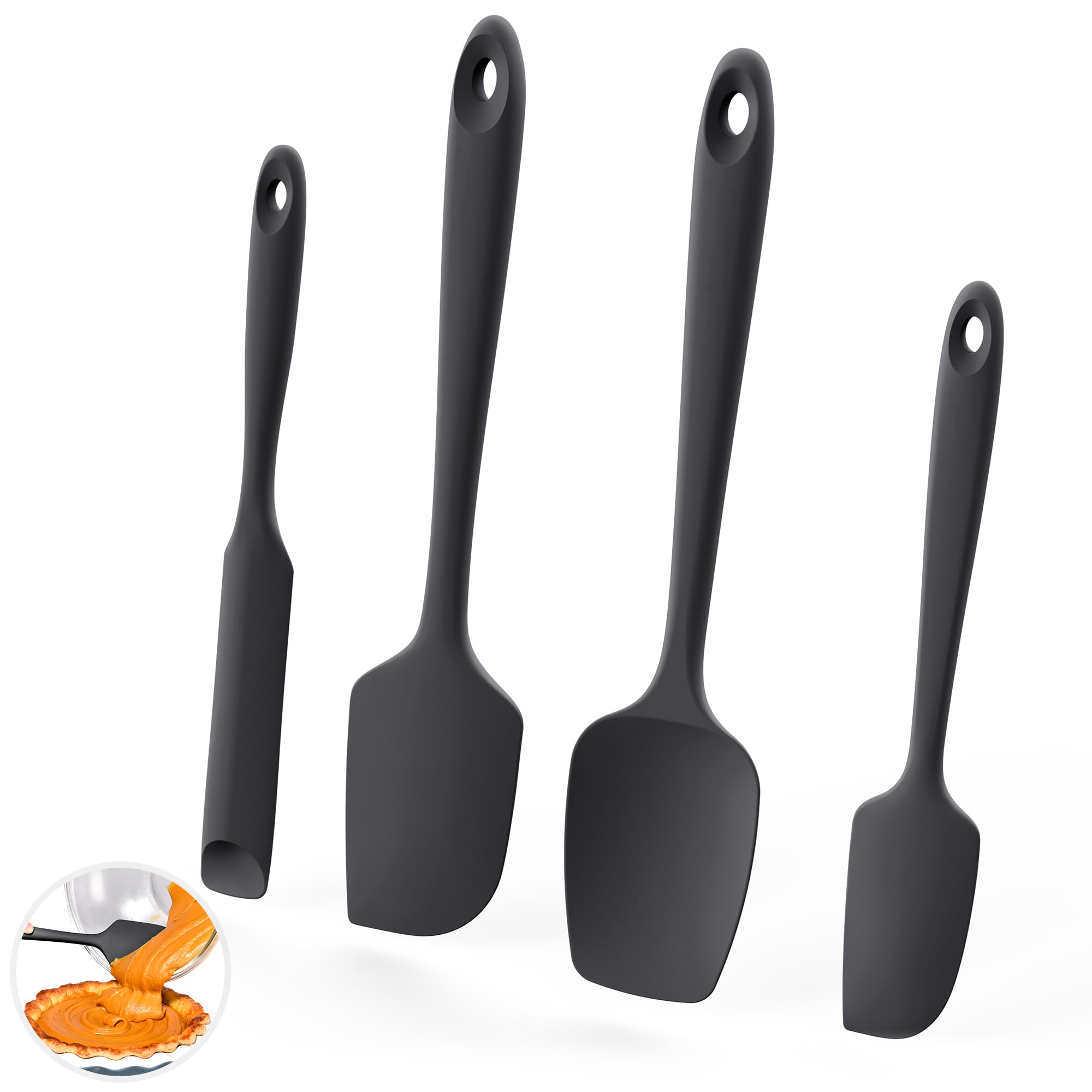U-Taste 600°F heat-resistant silicone spatula ideal for hot pan stirring
