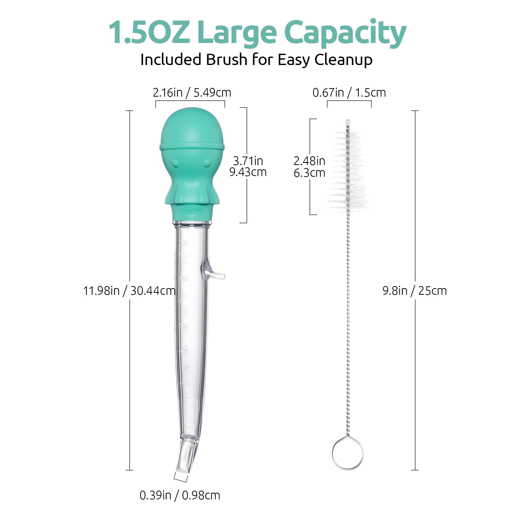 U-Taste 600℉ silicone octopus bulb resists heat when basting juicy meat
