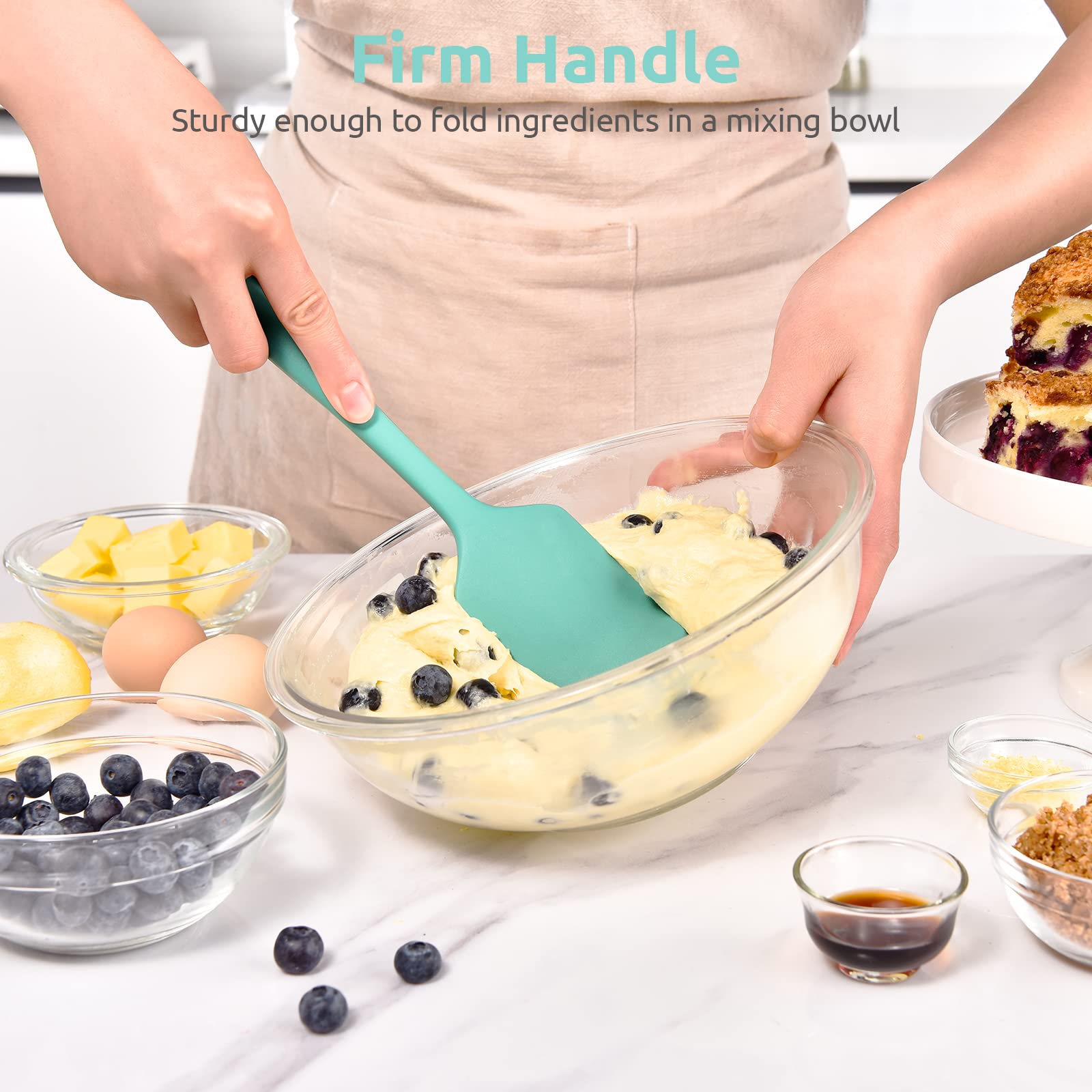 U-Taste dishwasher safe spatulas Aqua Sky for easy cleaning.