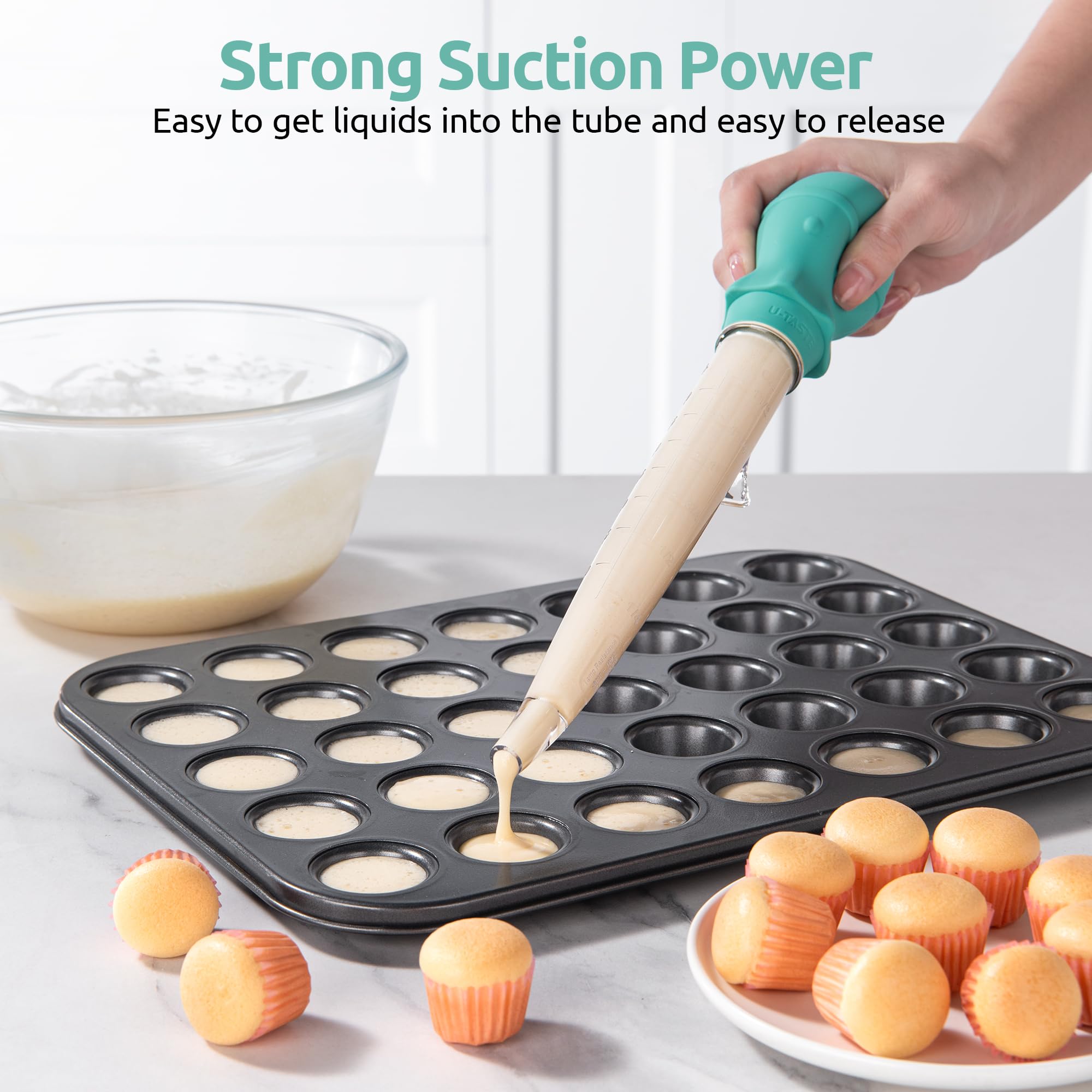 U-Taste dishwasher safe bulb and included cleaning brush for easy maintenance
