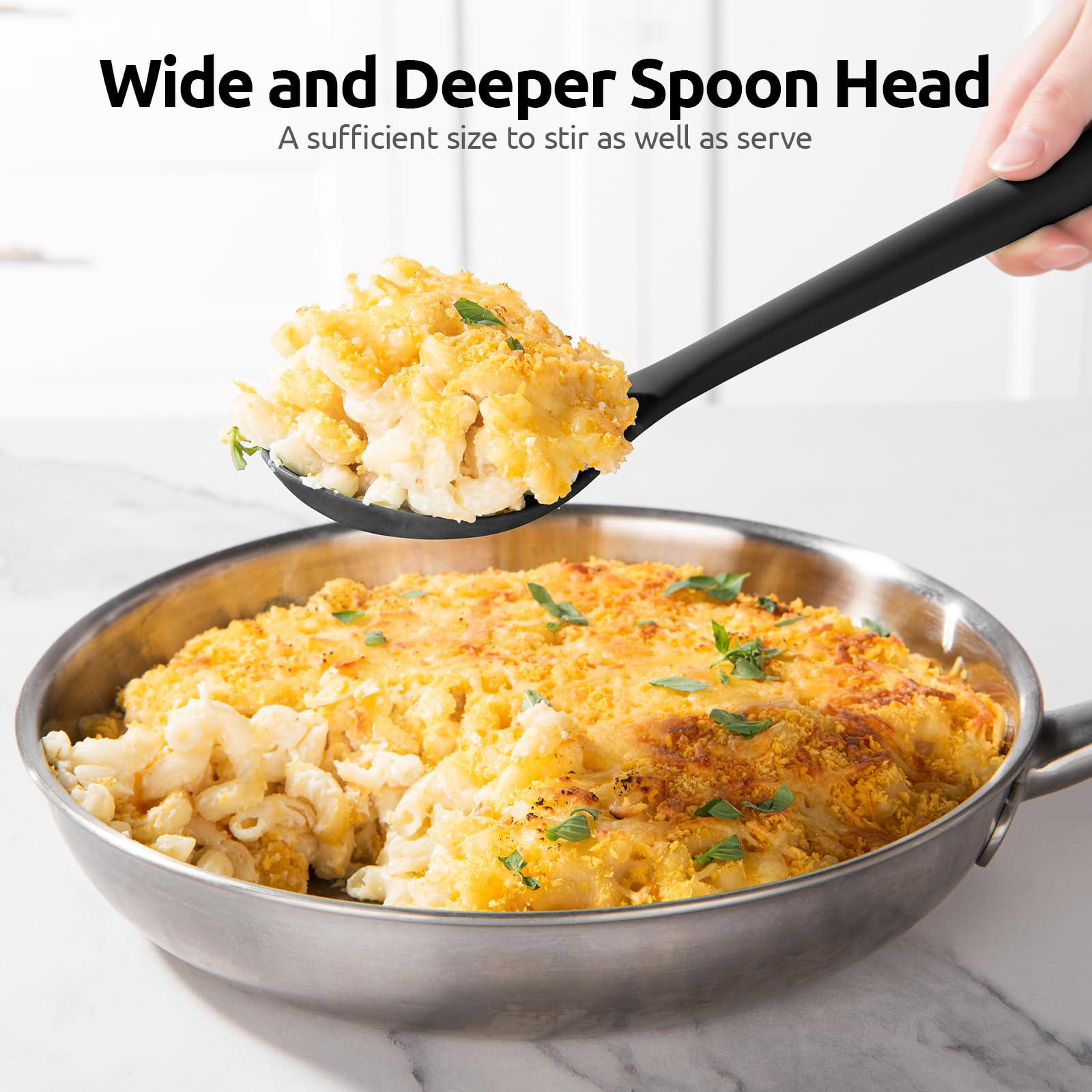 U-Taste dishwasher-safe spoon after cooking for easy cleaning.