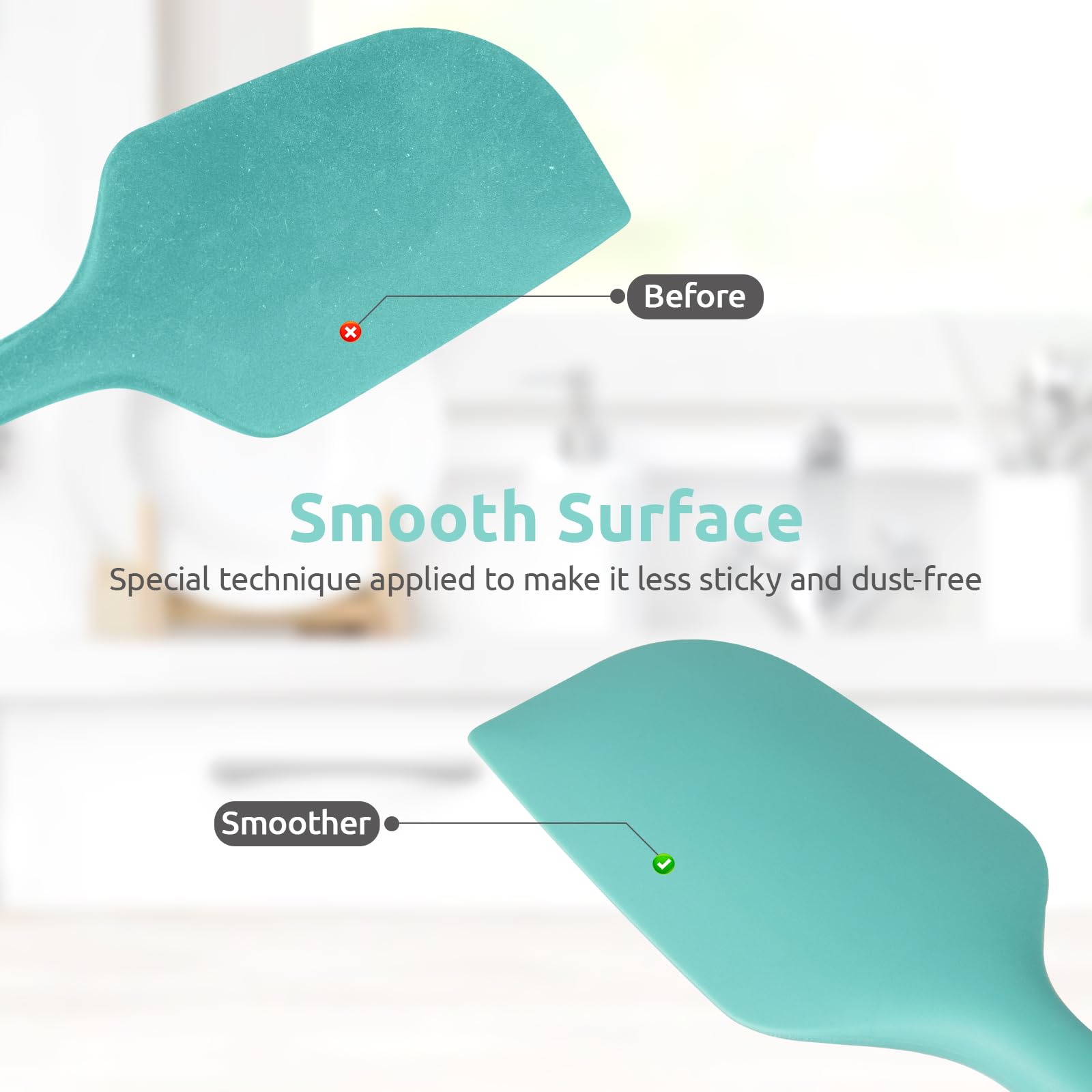 U-Taste easy-clean silicone in Aqua Sky keeps color bright.