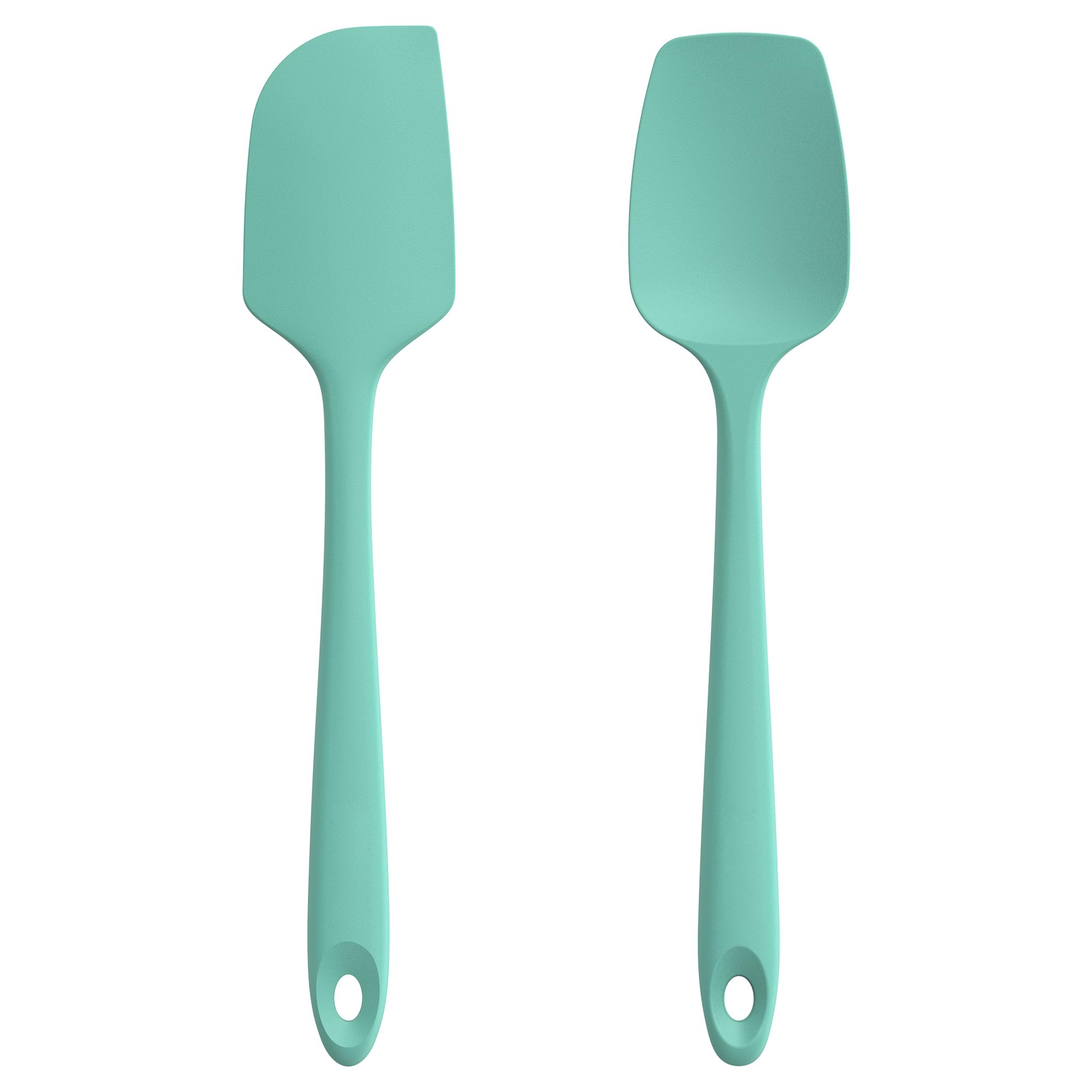 U-Taste flat spatula Aqua Sky head for smooth scraping and mixing.