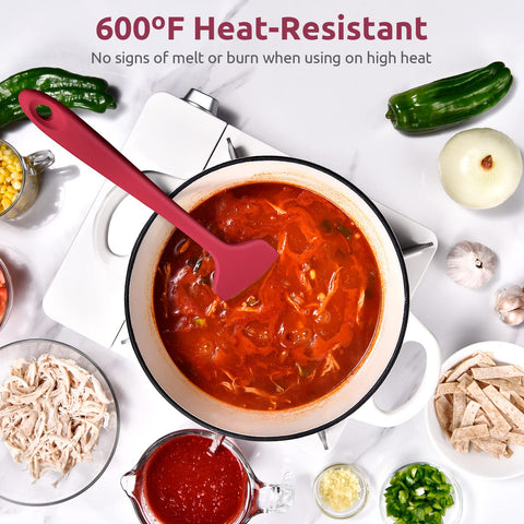 U-Taste flexible silicone spatula cleaning bowls and pans thoroughly