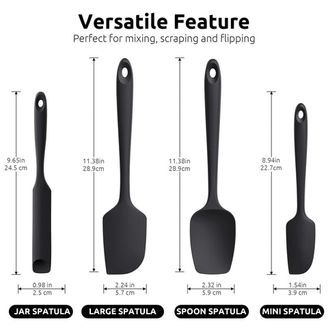 U-Taste spatula with reinforced core for thick dough and batter