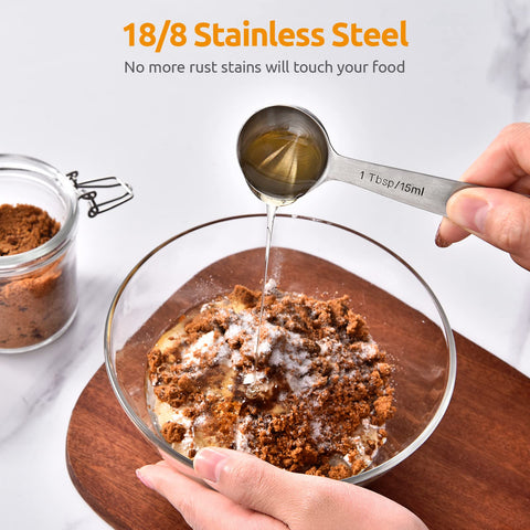 U-Taste measuring spoons 1/2 tsp with deep bowl for liquids and powders.