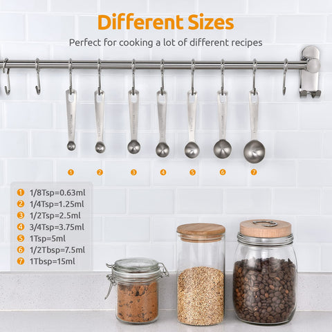 U-Taste measuring spoons 1/4 tsp in stainless steel for durable use.