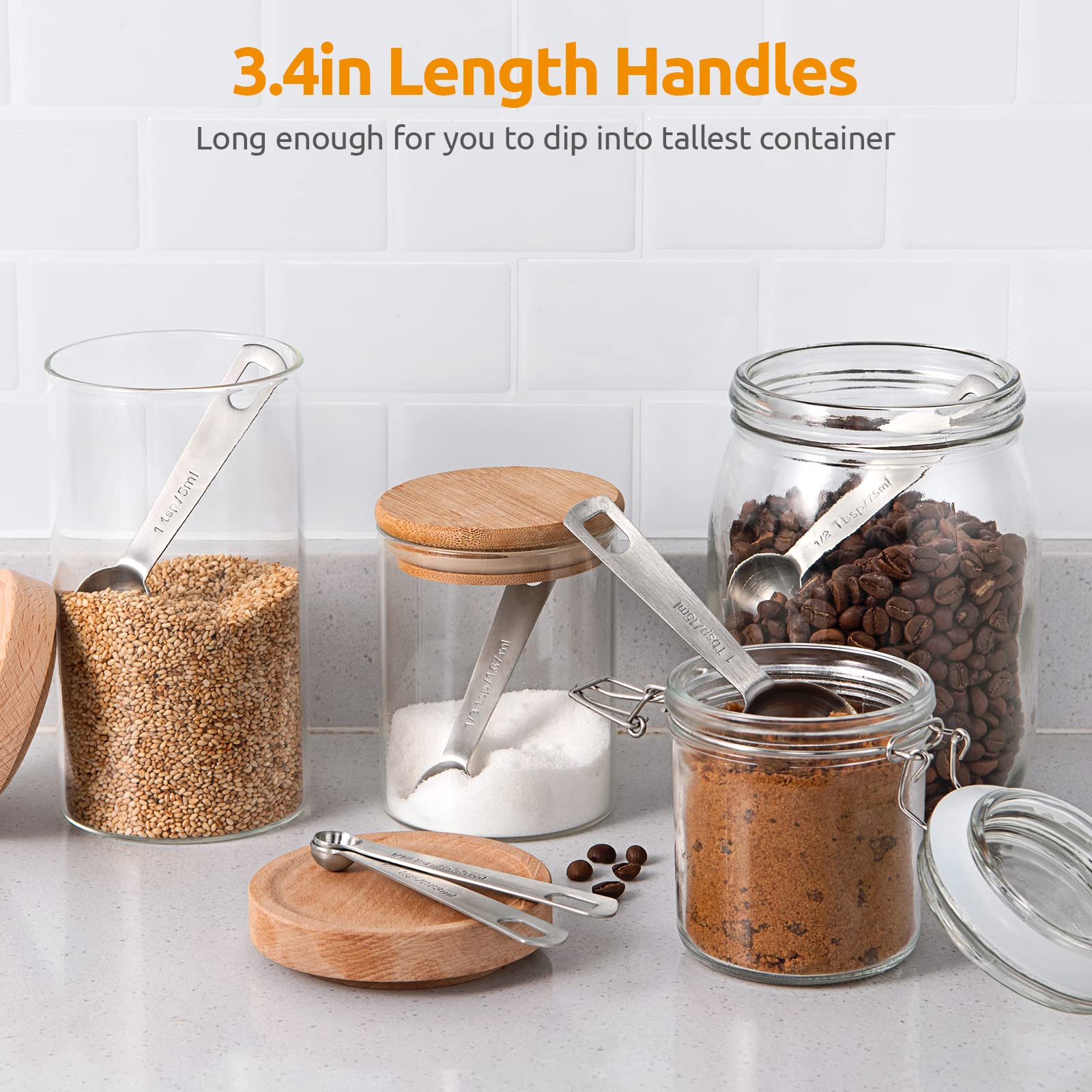 U-Taste measuring spoons 1 tbsp stainless steel with versatile measuring options.