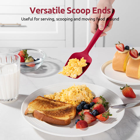 U-Taste nonstick cookware-friendly spatulas in action