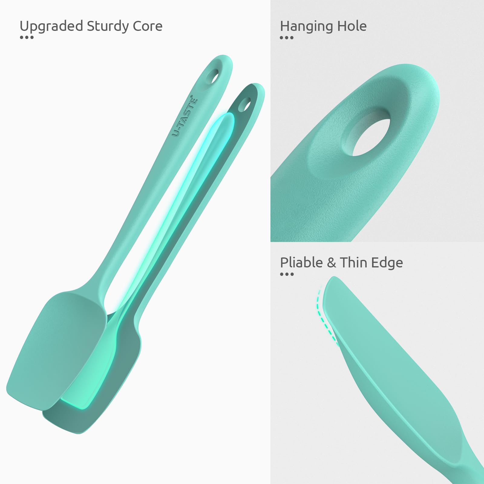 U-Taste scraping edge design to capture every drop in Aqua Sky.