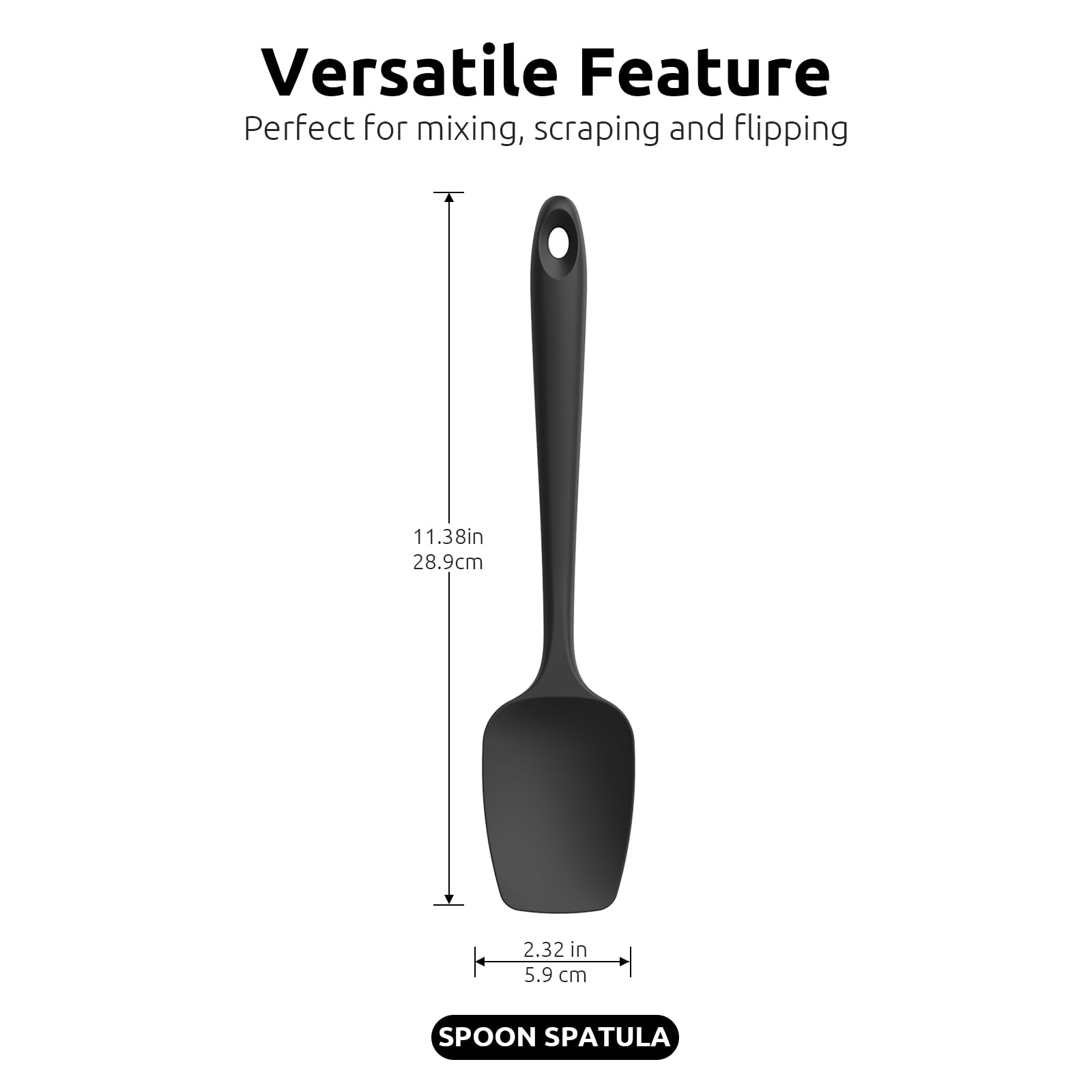 U-Taste silicone spatula blade-flex demonstrates balanced stiffness for mixing