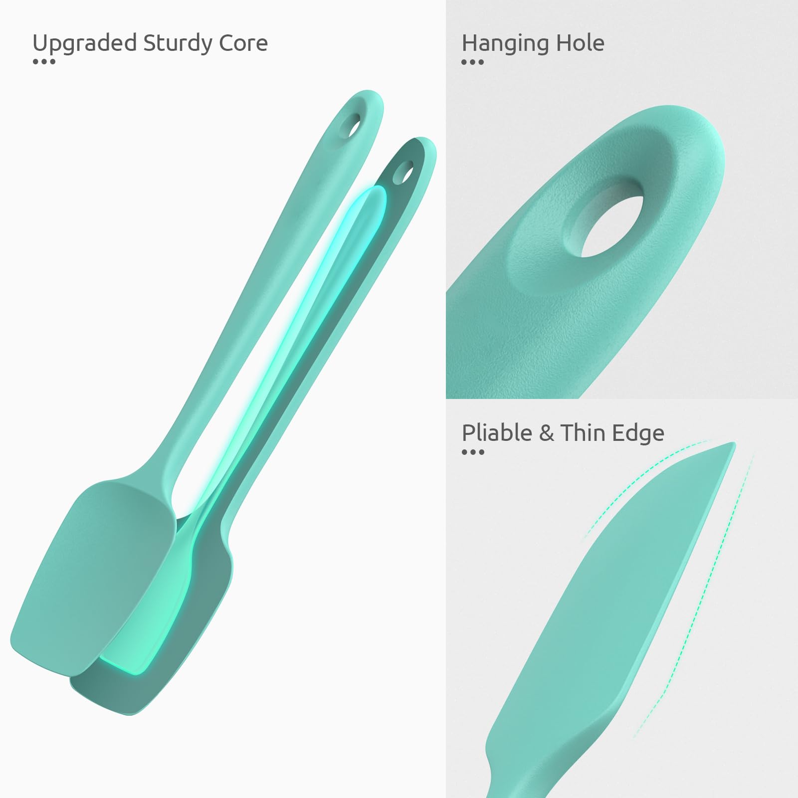 U-Taste Aqua Sky spatula set is dishwasher-safe for quick cleanup