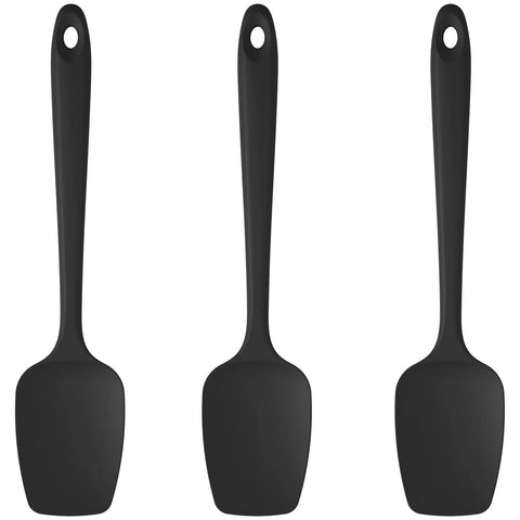 U-Taste silicone spoon spatula set in black with full collection for versatile cooking