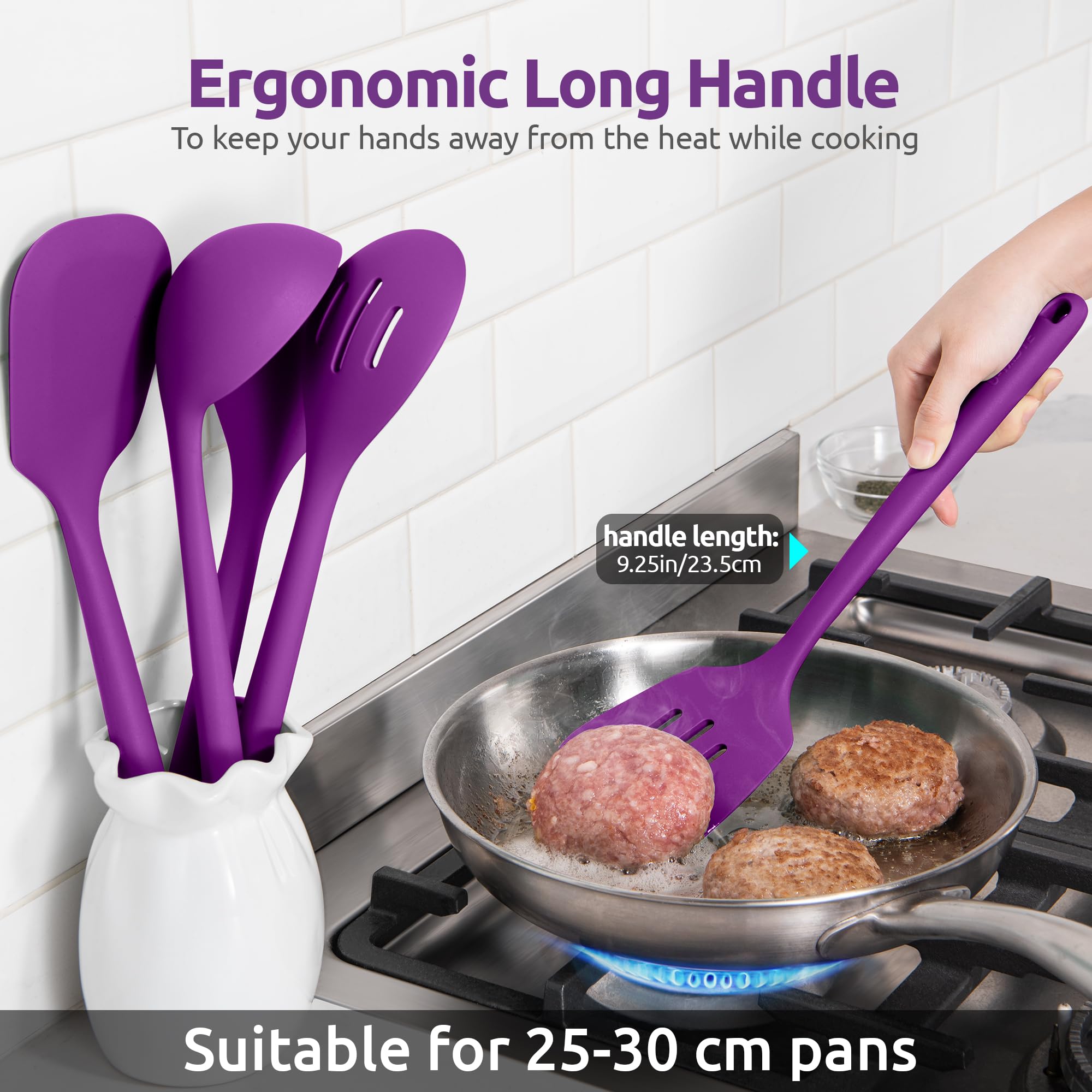 U-Taste ergonomic purple handle offering secure cooking grip