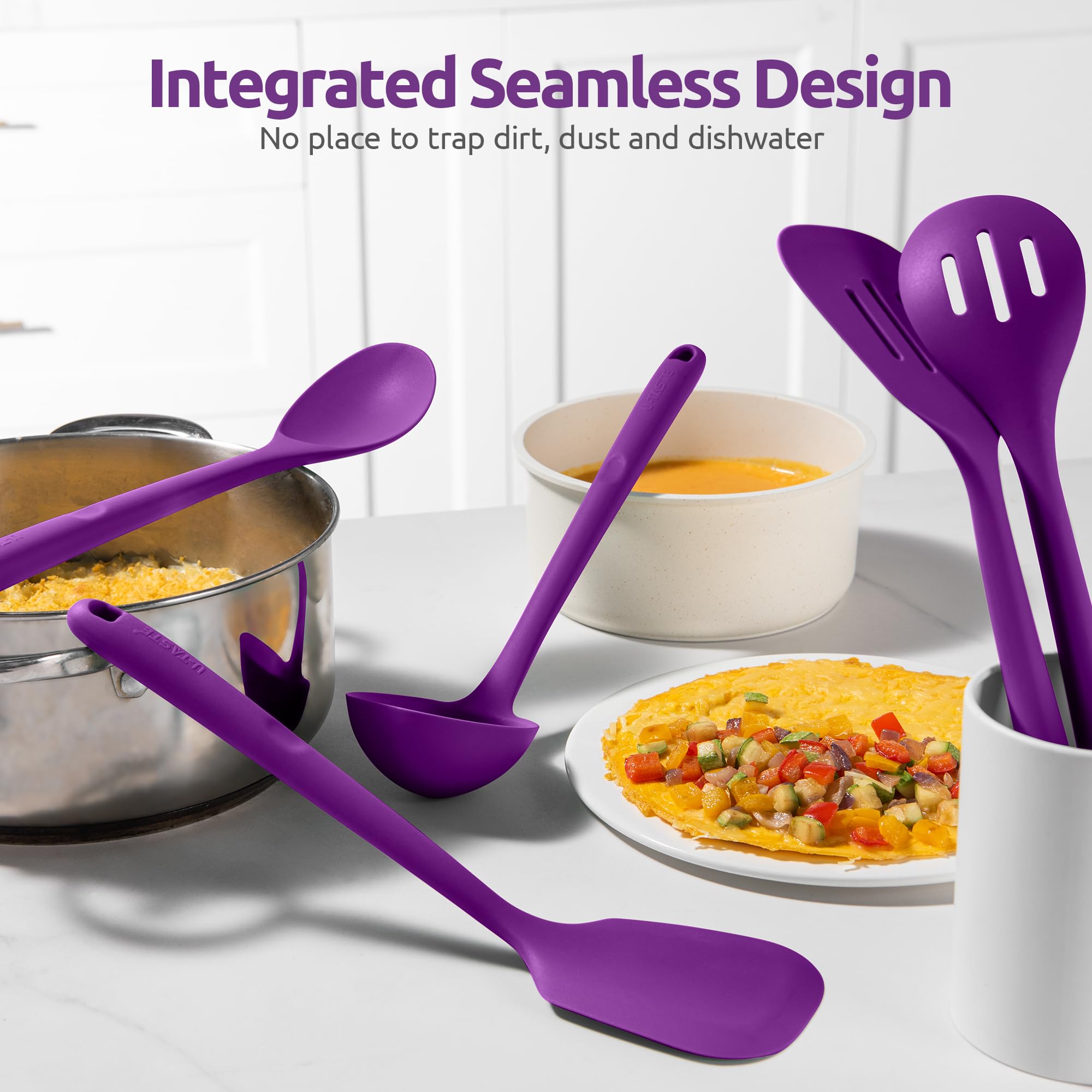 U-Taste heat-resistant utensils up to 600°F in purple