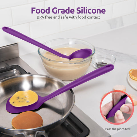 U-Taste silicone spoon in purple ideal for stirring and serving