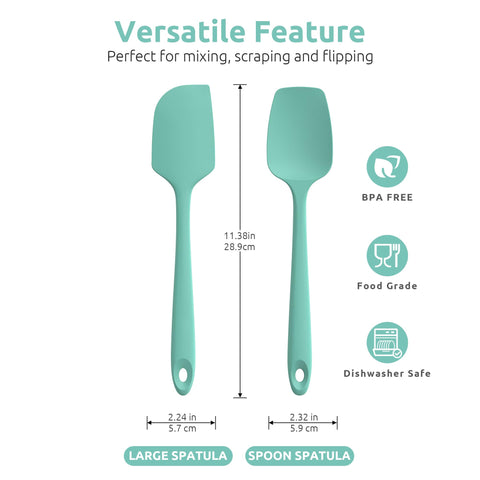 U-Taste spoon spatula Aqua Sky handle with a comfortable grip.
