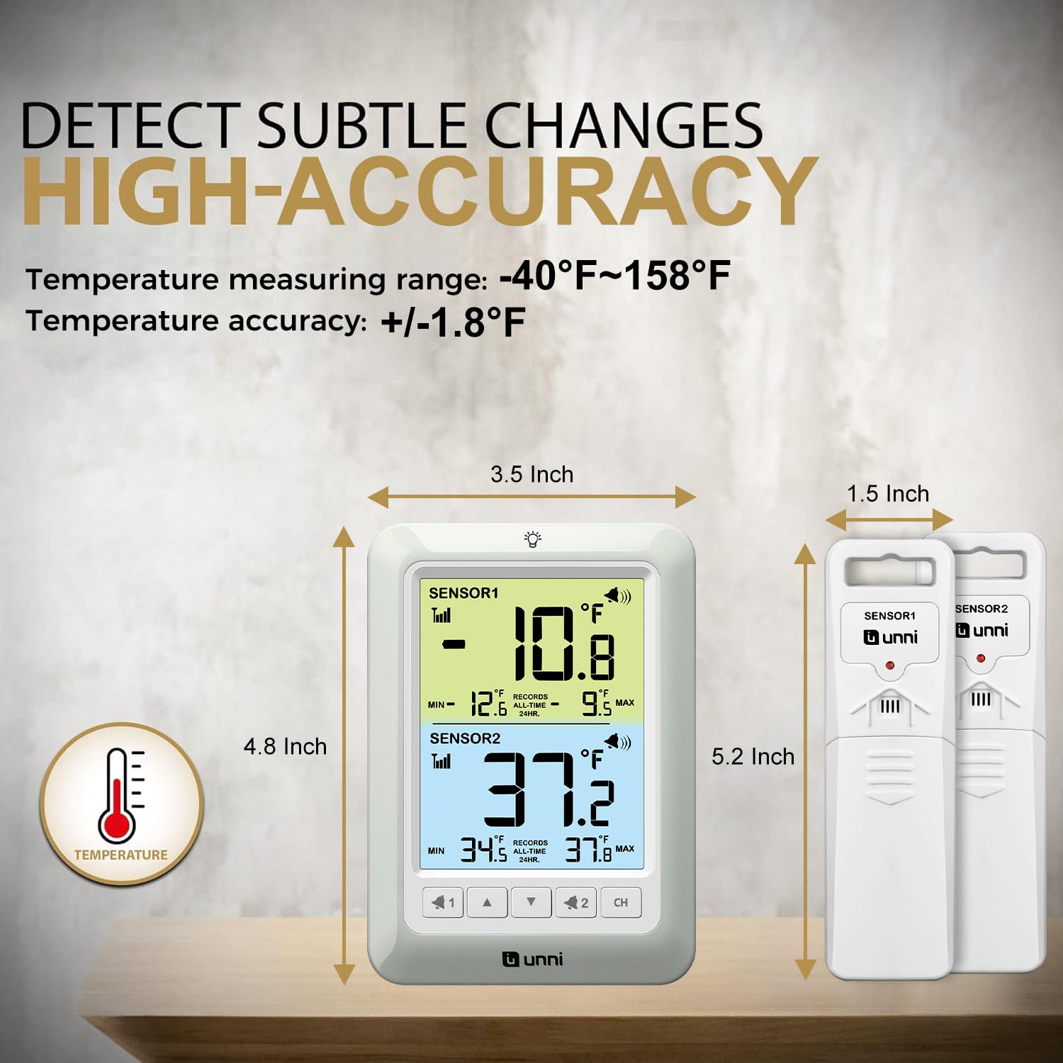 U UNNI max min records track daily temperature trends for quick reviews.