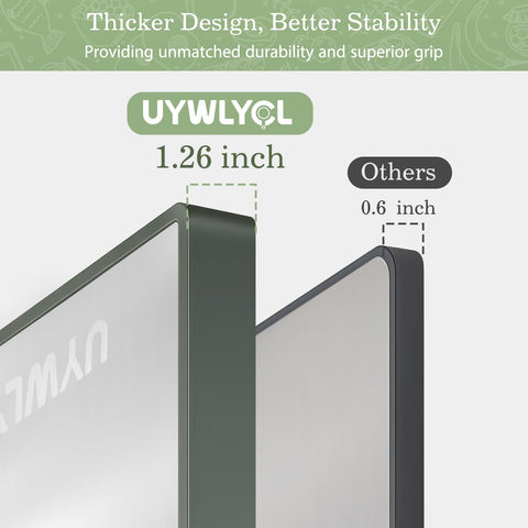 UYWLYCL dual-sided board provides a fruits and vegetables side for safe produce prep