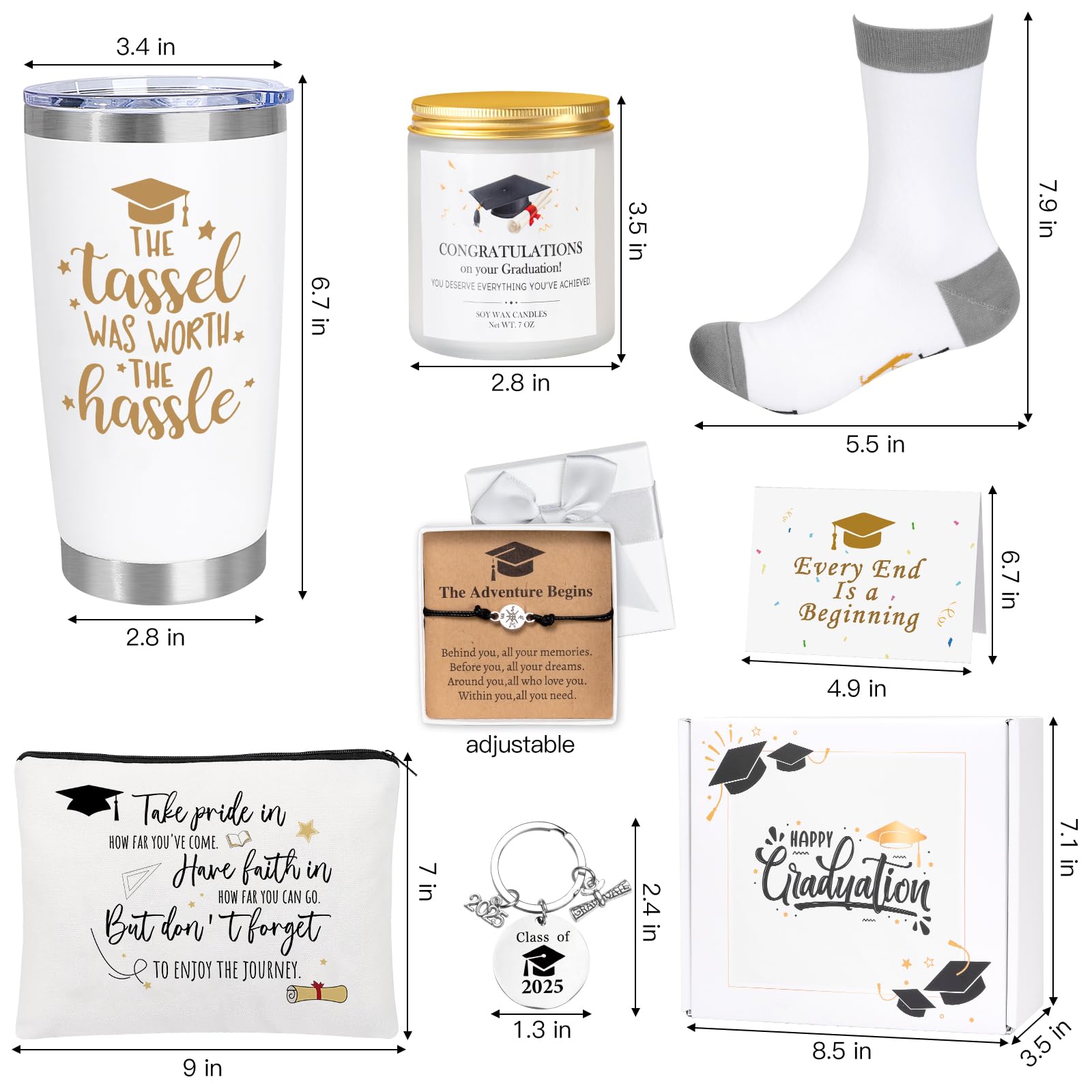 UAREHIBY graduation bracelet engraved with achievement