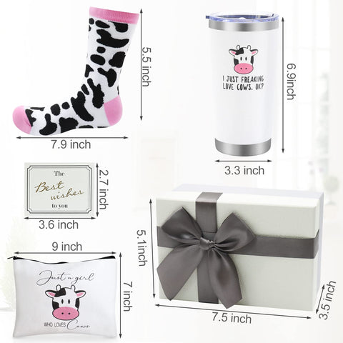 UAREHIBY cow-themed gift box; elegant gift presentation.