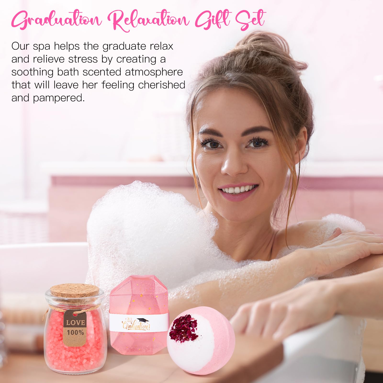 UAREHIBY bath bomb creates a soothing bath experience after study sessions.