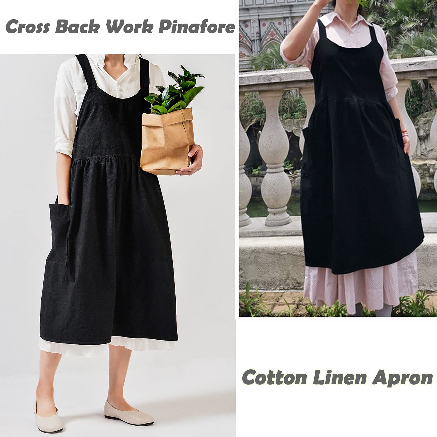 Uaussi kitchen-garden apron ideal for cooking, crafting, and cleaning.