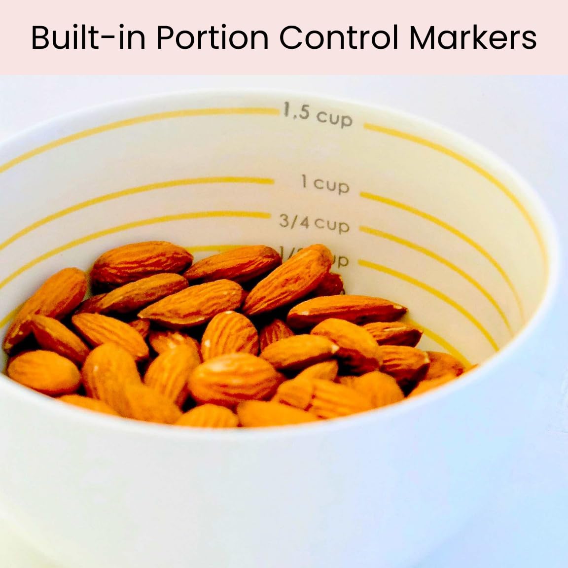 Uba Portion Control Bowl measures soup portions for meals