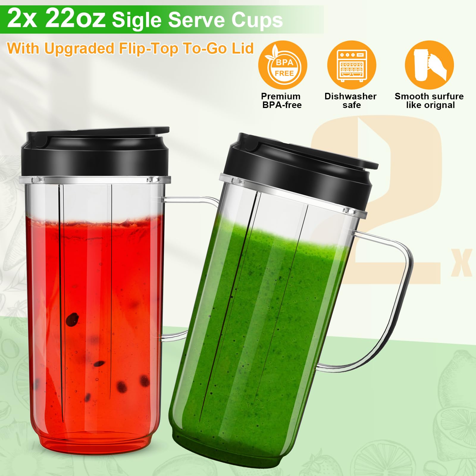 UBYNID two-pack replacement cups for reliable backup blending