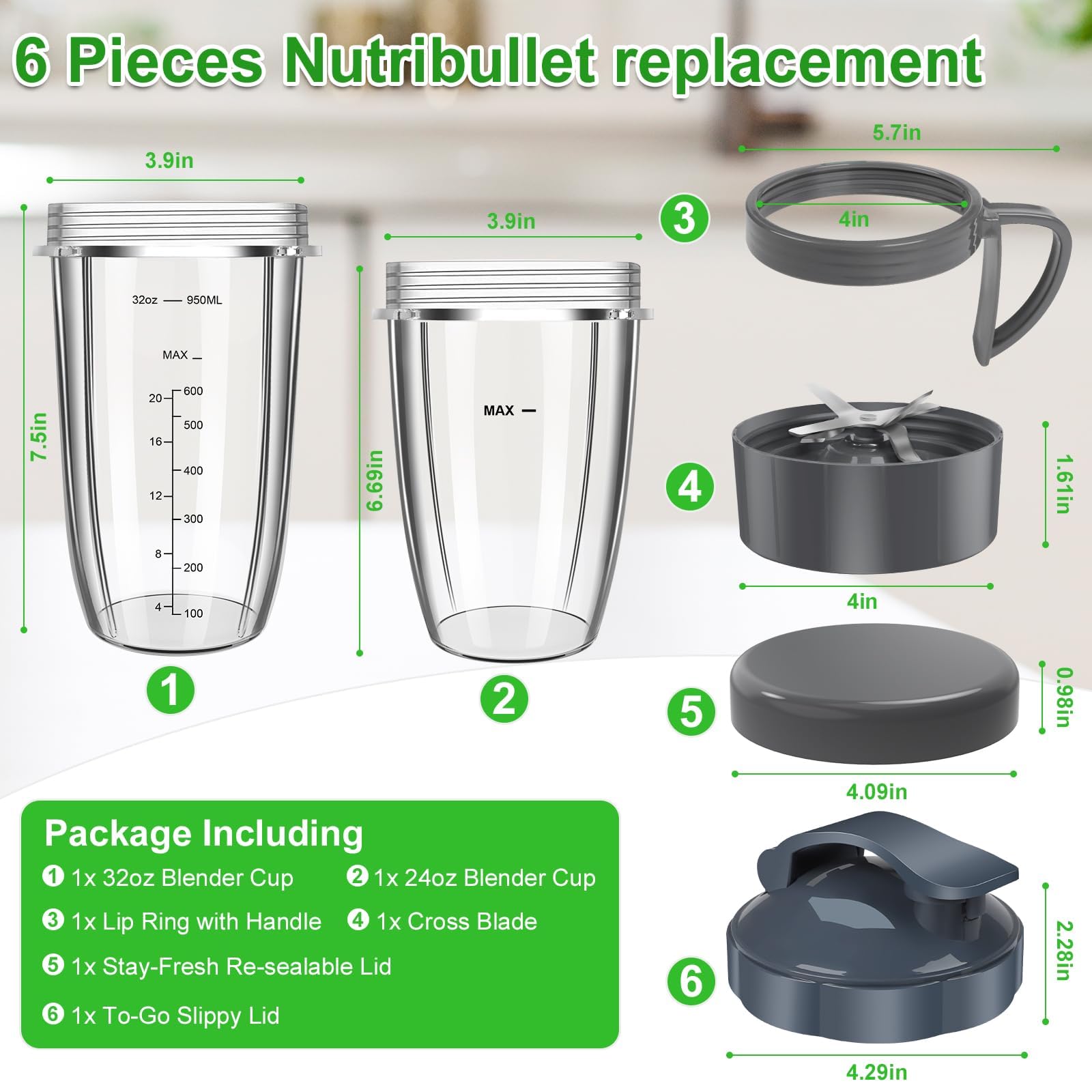 UBYNID Nutribullet 24oz cup ideal for protein shakes on the go.