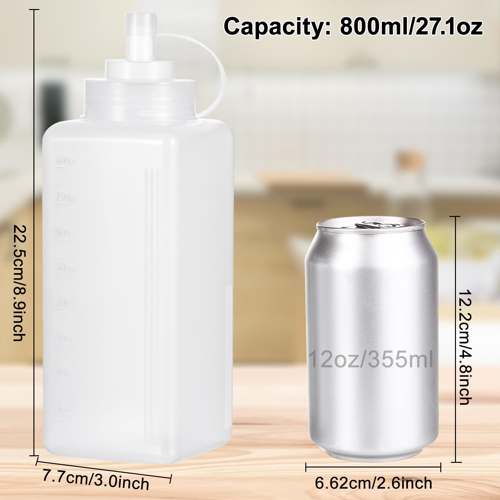 Uceoo clear BPA-free bottle showing contents for safe storage.