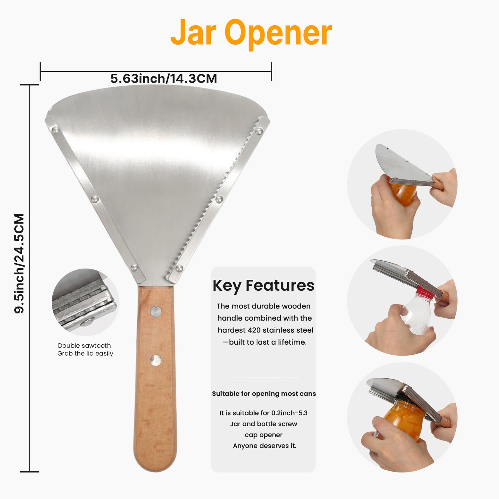UCerdveos jar opener ergonomic-handle offers leverage for arthritis relief.