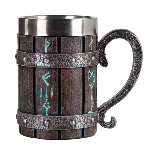 UCOMINS Nordic Viking Rune Mug full 20oz tankard for beer or coffee