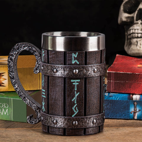 UCOMINS Rune Mug close-up highlights runic details for authentic Norse vibes
