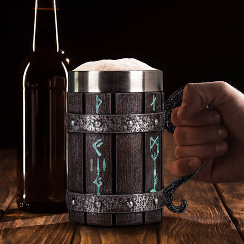 UCOMINS Rune Mug with stainless-steel liner maintains temperature for longer sips