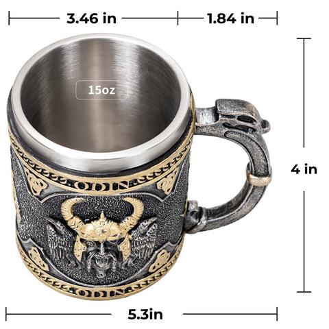 UCOMINS Odin mug Viking design adds character to coffee or beer.