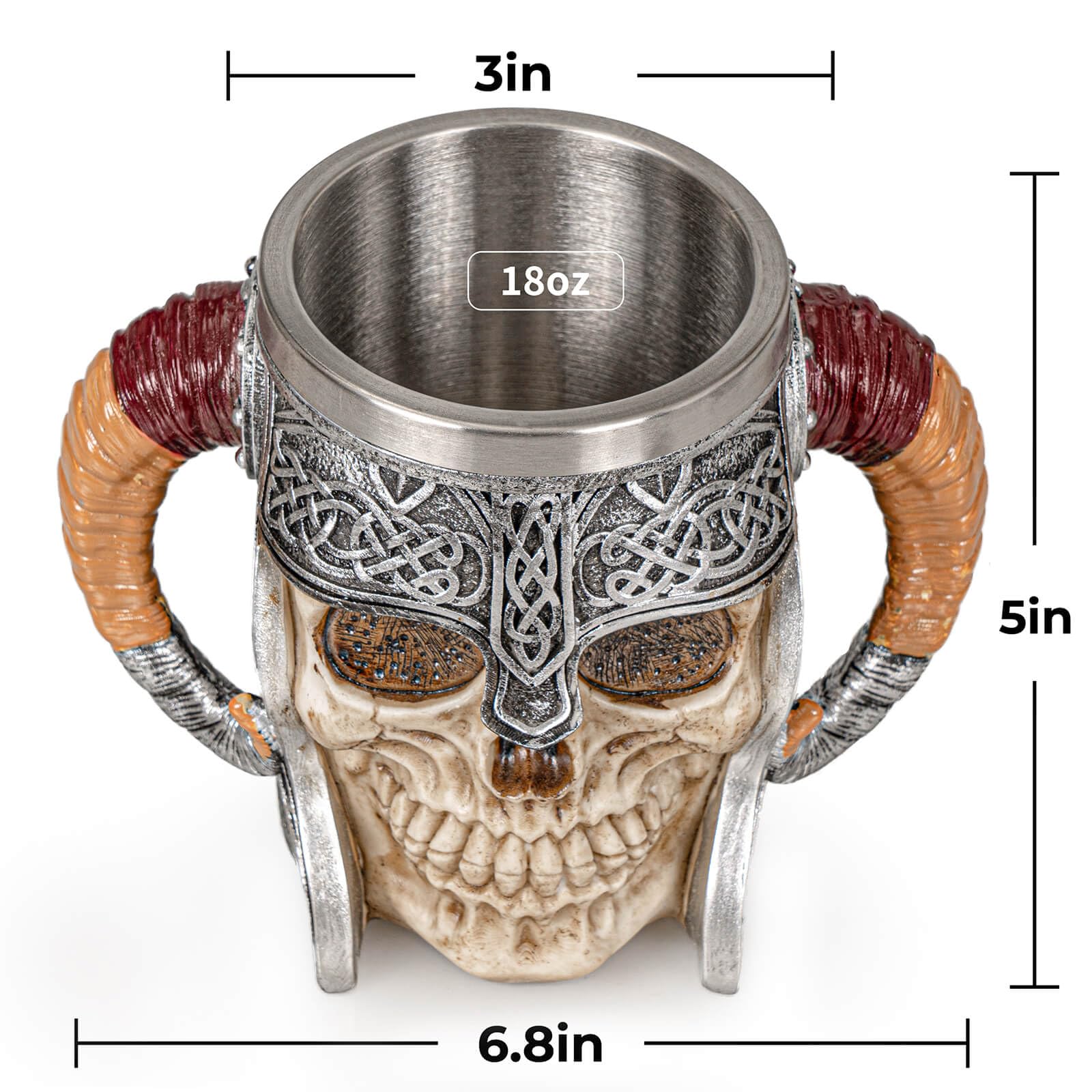 UCOMINS Viking Tankard with two handles for secure grip.