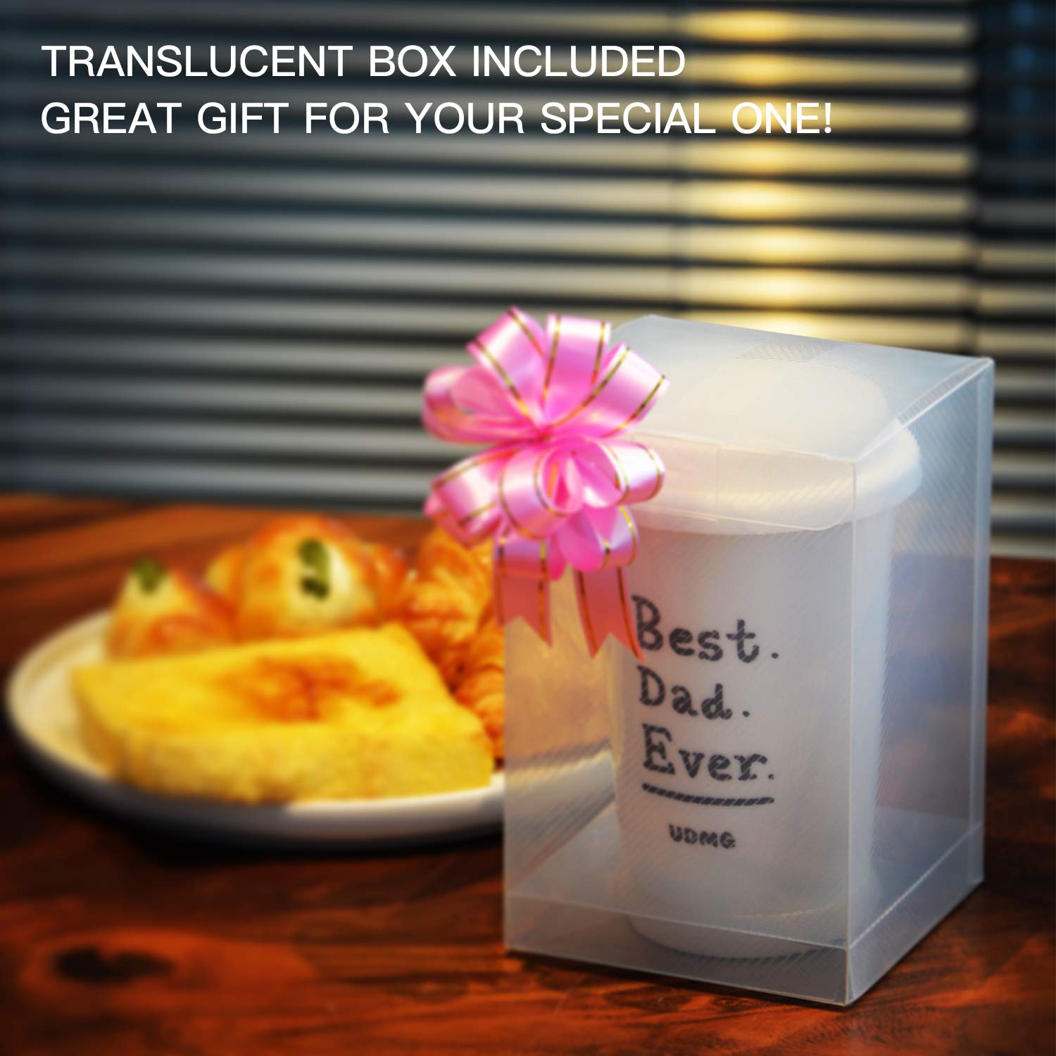UDMG secure lid with tight seal to prevent spills during commuting.
