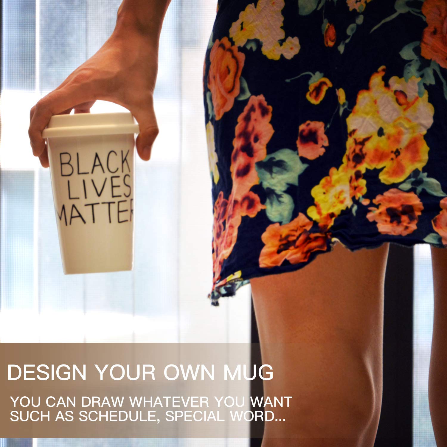 UDMG sleeve provides a comfortable grip for one-handed sipping.