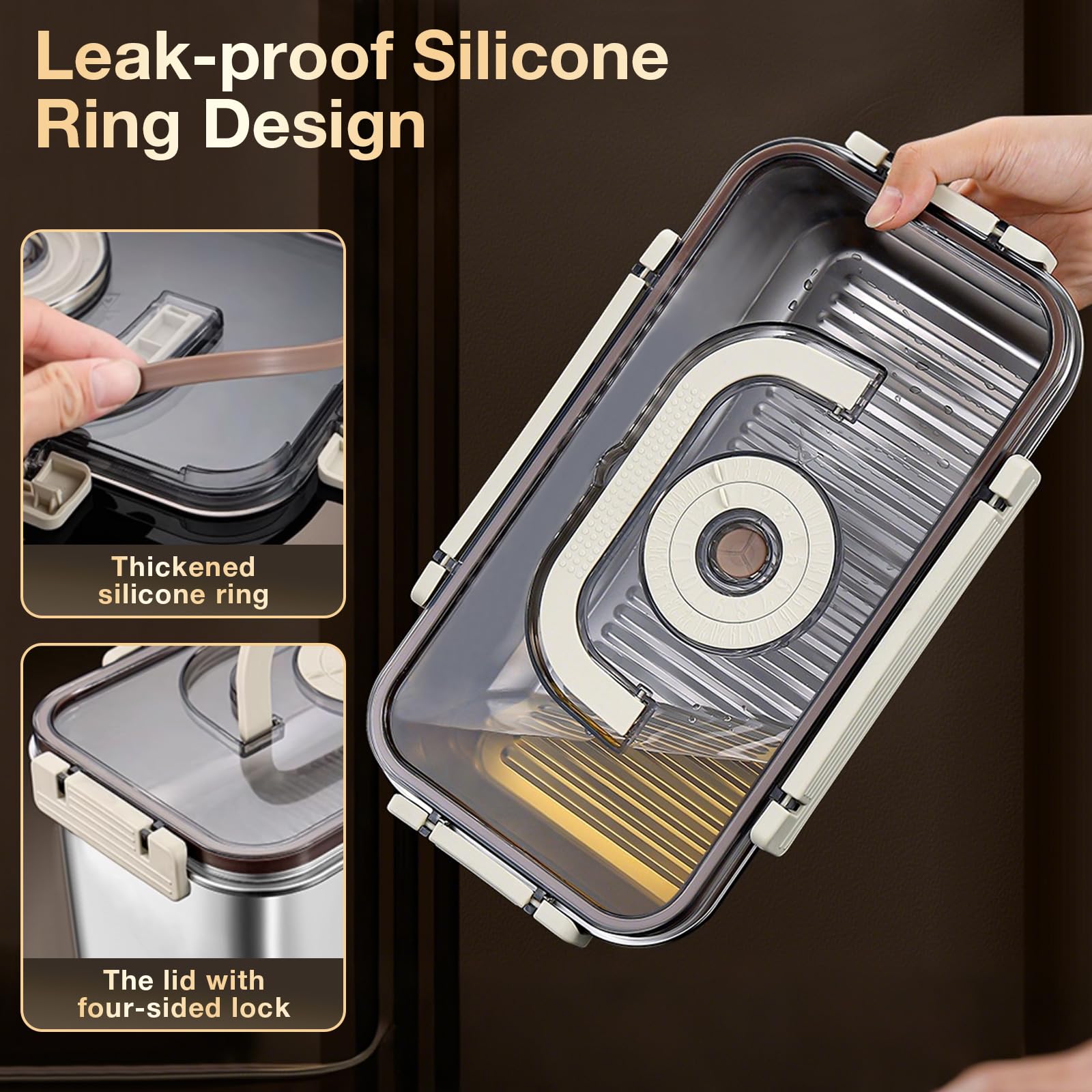 udNmlaiebot bread box with handle is easy to transport.
