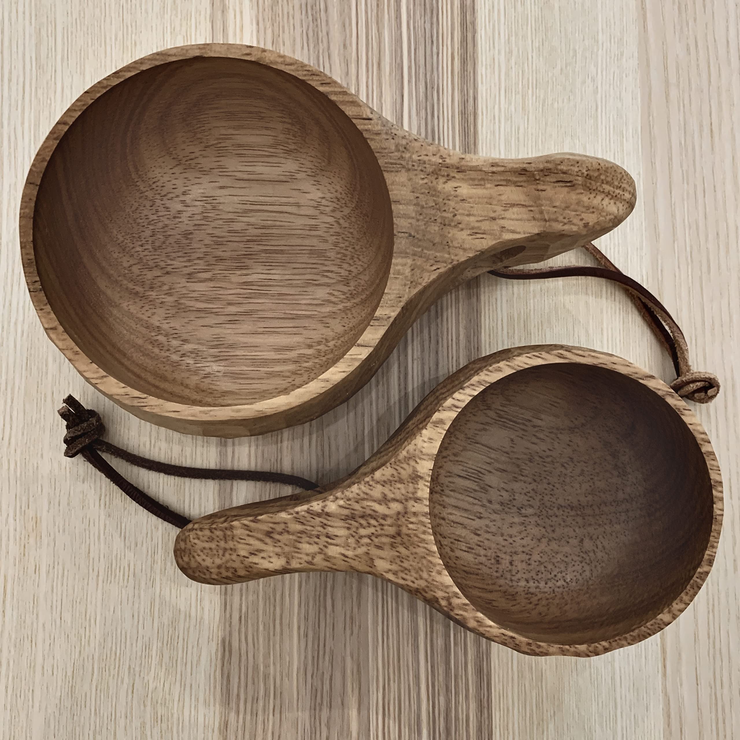 ueberleben Kuksa wooden mug shows natural wood grain for warm outdoor beverages