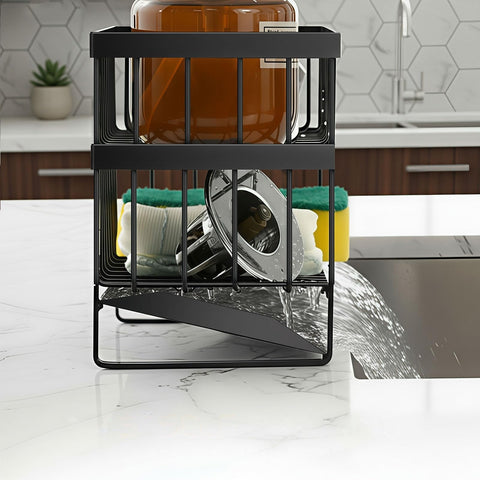 UEFFNR open-air design promotes quick drying of sink accessories.