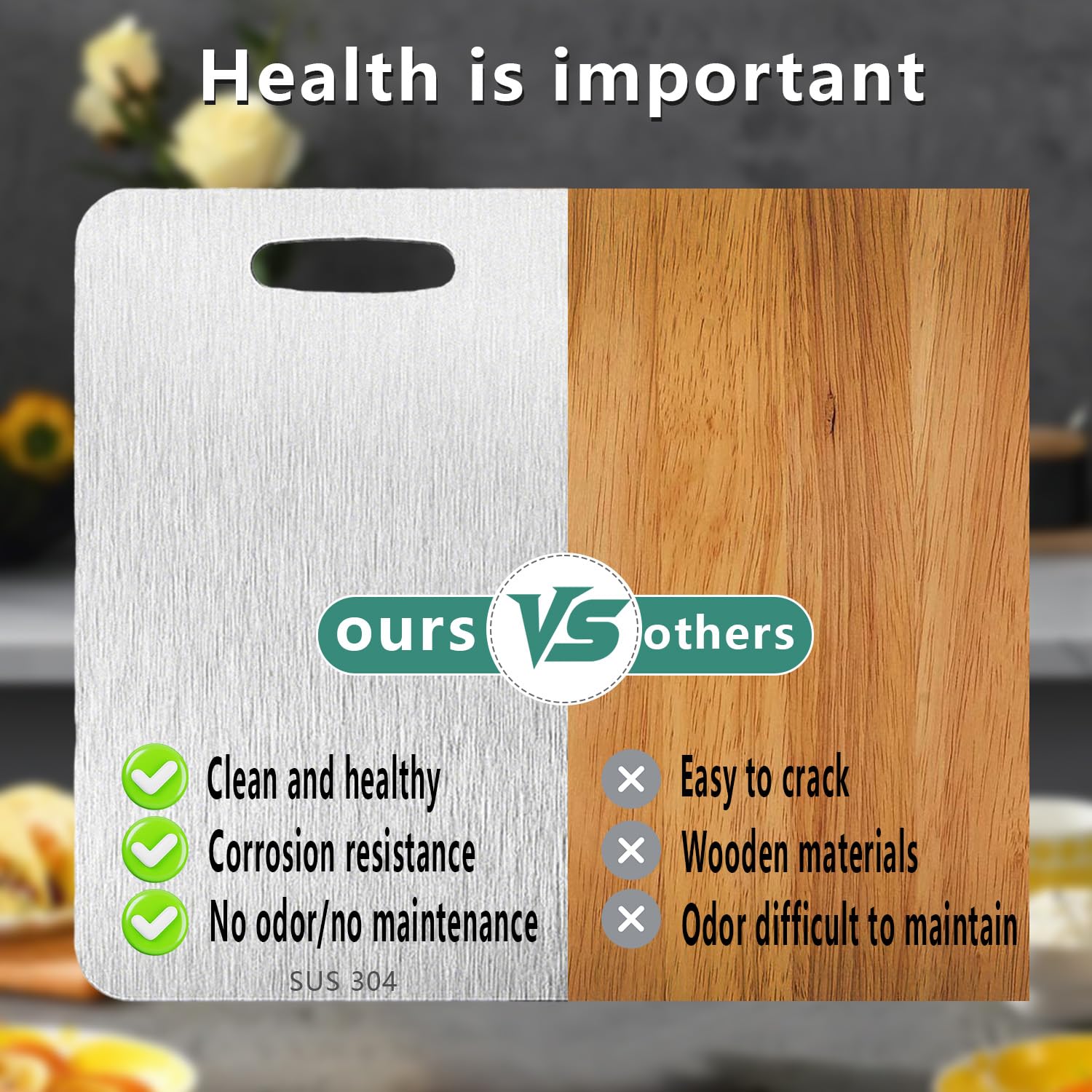 UFJEG Titanium Cutting Board being cleaned in dishwasher showcases easy maintenance.