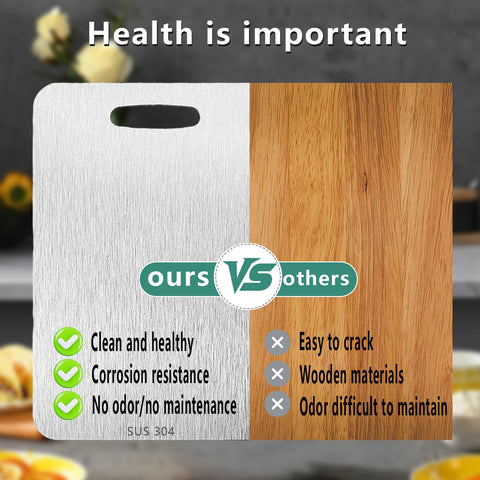 UFJEG Titanium Cutting Board being cleaned in dishwasher showcases easy maintenance.