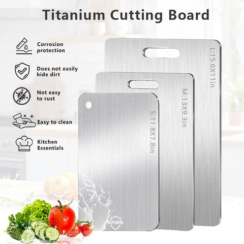 UFJEG Cutting Board made from non-toxic material supports safe ingredient prep.